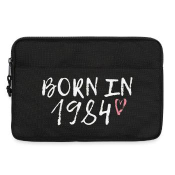 Jahrgang 1984 schreibendes Herz - Laptoptasche 13" - Schwarz - Vorne