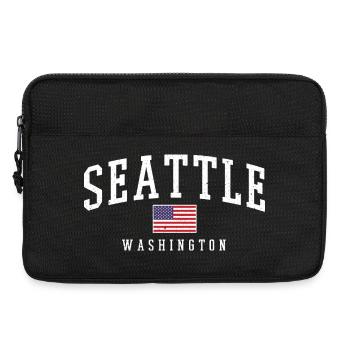 Seattle Washington - Laptop bag 13" - black - Front