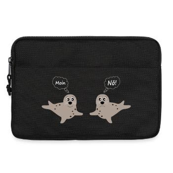 Seehund Seehunde Robbe Robben Tiere - Laptoptasche 13" - Schwarz - Vorne
