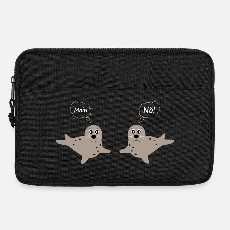 Seehund Seehunde Robbe Robben Tiere - Laptoptasche 13" - Schwarz