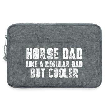 Cheval papa cool - Sacoche pour ordinateur portable 13 pouces - gris chiné - Devant