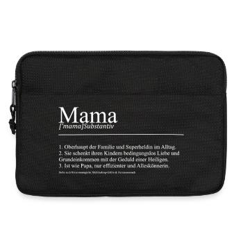 Mama lustige Definition Geschenk Muttertag - Laptoptasche 13" - Schwarz - Vorne