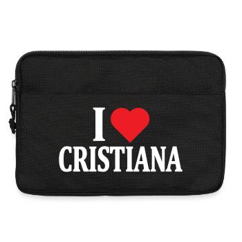 T-Shirt Ich liebe Cristiana T-Shirt Geschenkidee - Laptoptasche 13" - Schwarz - Vorne