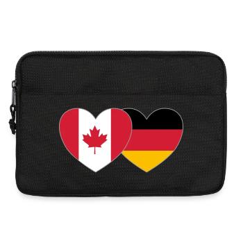 Canada Germany Flag Heart - Laptop bag 13" - black - Front