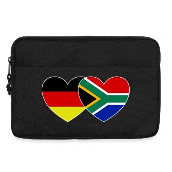 Allemagne Afrique du Sud Flag Heart - Sacoche pour ordinateur portable 13 pouces - noir - Devant