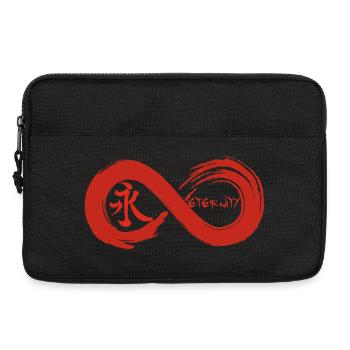Symbole infini et éternité en japonais (rouge) - Sacoche pour ordinateur portable 13 pouces - noir - Devant