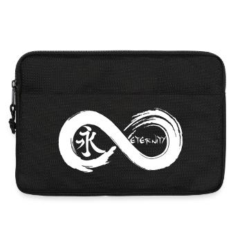 Unendliches Symbol und Ewigkeit auf Japanisch (weiß) - Laptoptasche 13" - Schwarz - Vorne