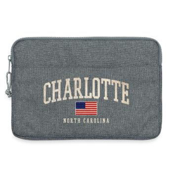 Charlotte North Carolina USA Design - Laptoptasche 13" - Grau meliert - Vorne