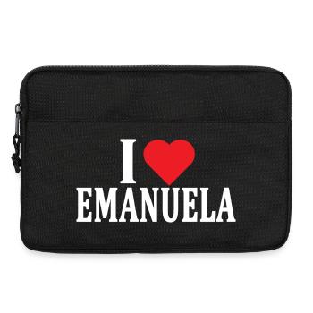T-Shirt Ich liebe Emanuela T-Shirt Geschenkidee - Laptoptasche 13" - Schwarz - Vorne
