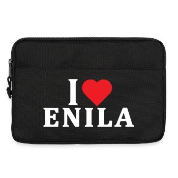 T-Shirt I love Enila T-Shirt Geschenkidee - Laptoptasche 13" - Schwarz - Vorne