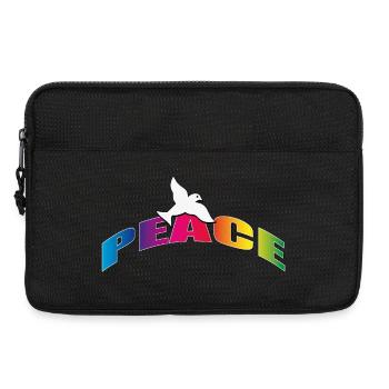 Peace with Dove Rainbow Colors - Laptop bag 13" - black - Front