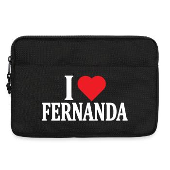 T-Shirt Ich liebe Fernanda T-Shirt Geschenkidee - Laptoptasche 13" - Schwarz - Vorne