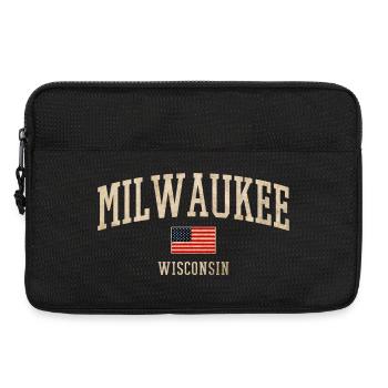 Milwaukee Wisconsin Vintage Banner - Laptop bag 13" - black - Front
