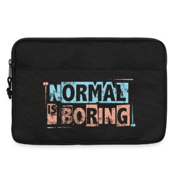 Normal Is Boring - Autism Awareness Puzzle Pieces - Laptop bag 13" - black - Front