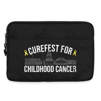 Curefest : Rassemblement contre le cancer infantile - Sacoche pour ordinateur portable 13 pouces - noir - Devant