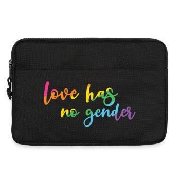 Mois de la fierté - L’amour n’a pas de genre - Sacoche pour ordinateur portable 13 pouces - noir - Devant