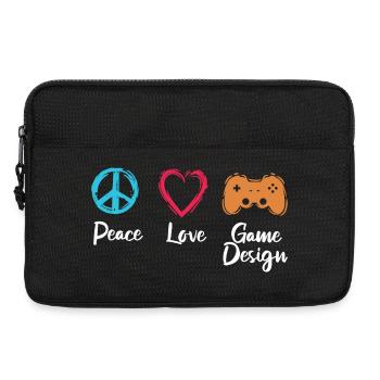 Peace Love Game Design - Laptoptasche 13" - Schwarz - Vorne