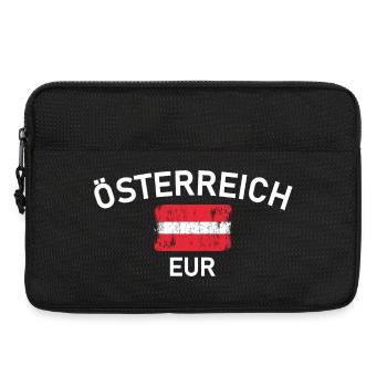 Austria Arc Flag Distressed Logo - Laptoptasche 13" - Schwarz - Vorne