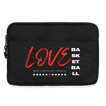 Love basketball red - Sacoche pour ordinateur portable 13 pouces - noir - Devant