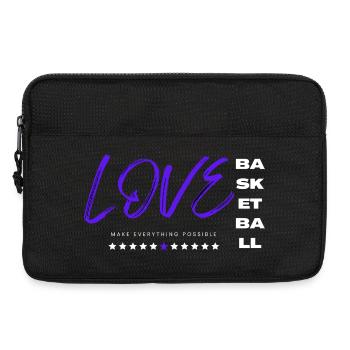 Love basketball blue - Sacoche pour ordinateur portable 13 pouces - noir - Devant