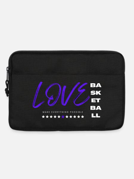 Ich liebe Basketball blau - Laptoptasche 13" - Schwarz