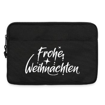 frohe weihnachten xmas Schrift font Symbol Logo - Laptoptasche 13" - Schwarz - Vorne