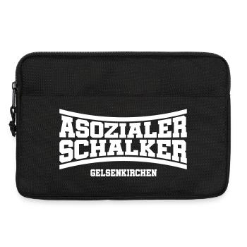 Asozialer Schalker Gelsenkirchen | Farbe änderbar - Laptoptasche 13" - Schwarz - Vorne