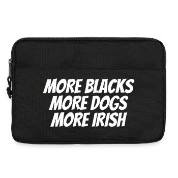 White Text Designs - Laptop bag 13" - black - Front