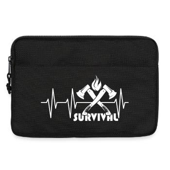 survival axt puls bushcraft Symbol Herzschlag icon - Laptoptasche 13" - Schwarz - Vorne