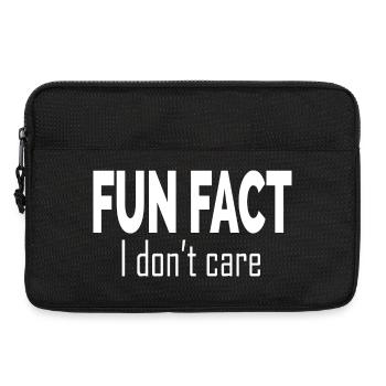 Fun Fact I Don't Care Funny Quote - Laptop bag 13" - black - Front