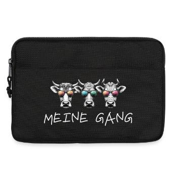 meine gang kühe bauernhof tiere landleben rinder - Laptoptasche 13" - Schwarz - Vorne