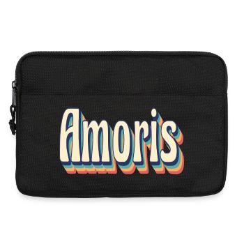 Vintage Retro Amoris T-Shirt T-Shirt Geschenkidee - Laptoptasche 13" - Schwarz - Vorne