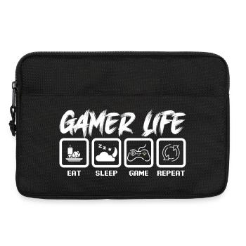 Gamer Life Emblem Tee - Laptop bag 13" - black - Front