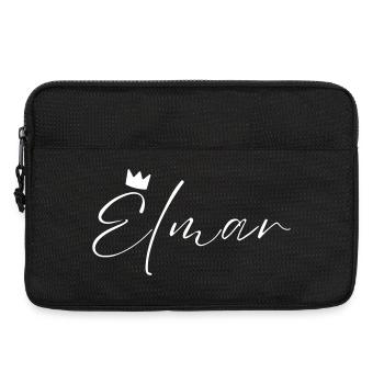 Elmar Name König T-Shirt Geschenk Männer - Laptoptasche 13" - Schwarz - Vorne