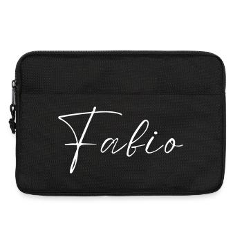 Fabio Name T-Shirt Geschenk Für Männer - Laptoptasche 13" - Schwarz - Vorne