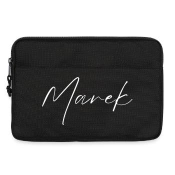 T-shirt de marque cadeau pour hommes - Sacoche pour ordinateur portable 13 pouces - noir - Devant