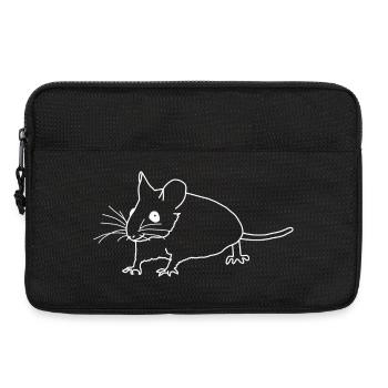 Mouse lineart - Laptop bag 13" - black - Front