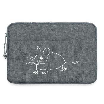 Maus lineart - Laptoptasche 13" - Grau meliert - Vorne