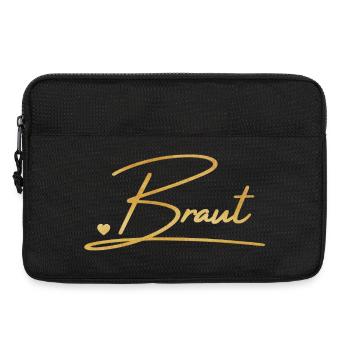 Team Braut! Personalisierbar - Laptoptasche 13" - Schwarz - Vorne