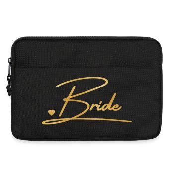 Team Bride! Personalisierbar - Laptoptasche 13" - Schwarz - Vorne