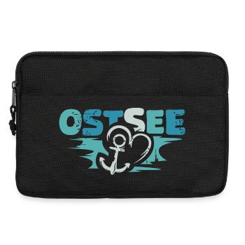 Ostsee Anker retro Liebe Herz vintage Symbol Logo - Laptoptasche 13" - Schwarz - Vorne