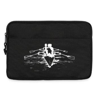 Ruderteam Zeichnung - Laptoptasche 13" - Schwarz - Vorne