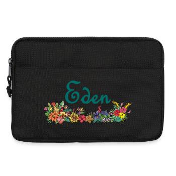 Blumen und Paradies - Laptoptasche 13" - Schwarz - Vorne