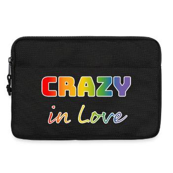 Shirt Crazy in Love Regenbogen w - Laptoptasche 13" - Schwarz - Vorne