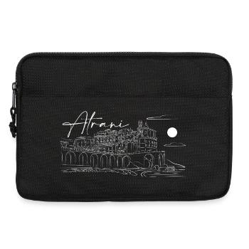 Atrani paysagiste design lineart - Sacoche pour ordinateur portable 13 pouces - noir - Devant