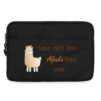 Lass mich dein Alpaka-Prinz sein! - Laptoptasche 13" - Schwarz - Vorne