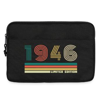 80 Ans 1946 Vintage Rétro Anniversaire - Sacoche pour ordinateur portable 13 pouces - noir - Devant