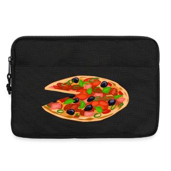 Manger de la pizza - Sacoche pour ordinateur portable 13 pouces - noir - Devant