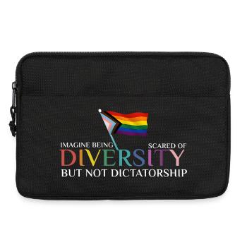 Colorful rainbow flag diversity - Laptop bag 13" - black - Front