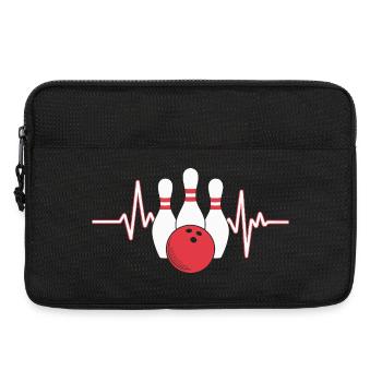 Bowling Heartbeat Design - Laptop bag 13" - black - Front